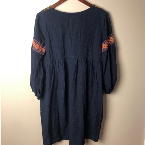 World Market Boho Embroidered Dress Size Small Medium - Picture 4 of 10